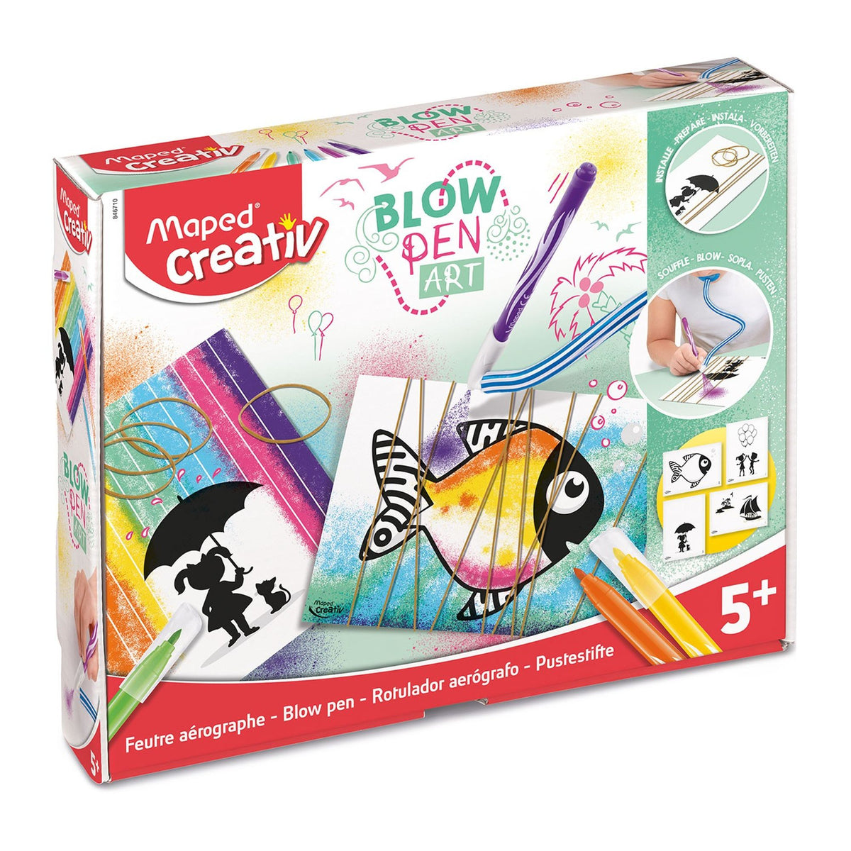Creativ flamastry dmuchane Blowpen Art String'art