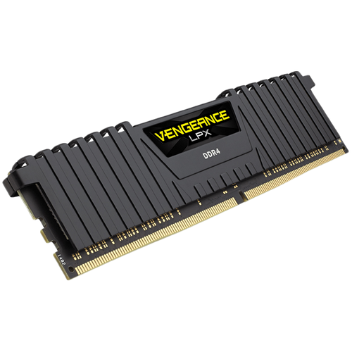 CORSAIR DDR4, 3200MHz 8GB 1x8GB DIMM, 16-18-18-36, SPD base 2666, XMP 2.0, Vengeance LPX Black Heatspreader, Black PCB, 1.35V, for Ryzen/AM4