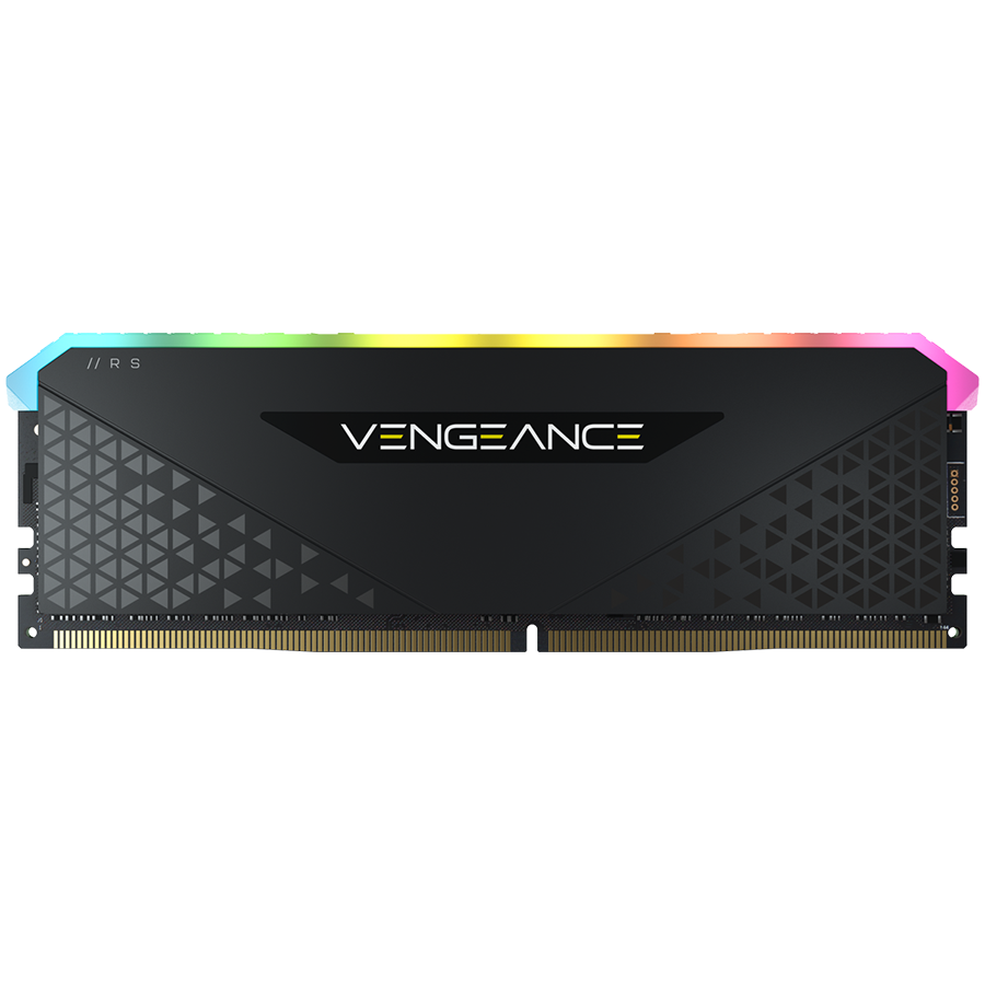 CORSAIR DDR4, 3200MHz 16GB 1x16GB Dimm, 16-20-20-38, XMP 2.0, Vengeance RGB RS, RGB LED, Black PCB, 1.35V, for AMD Ryzen & Intel