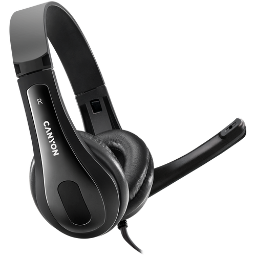 CANYON Zestaw słuchawkowy СHSC-1 PC Mik 2m Czarny