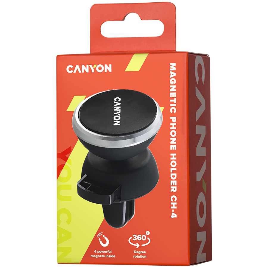 CANYON Uchywyt na telefon CH-4 Vent Magnetyczny Czarny