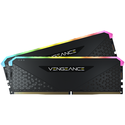 CORSAIR DDR4, 3200MHz 16GB 2x8GB Dimm, 16-20-20-38, XMP 2.0, Vengeance RGB RS, RGB LED, Black PCB, 1.35V, for AMD Ryzen & Intel