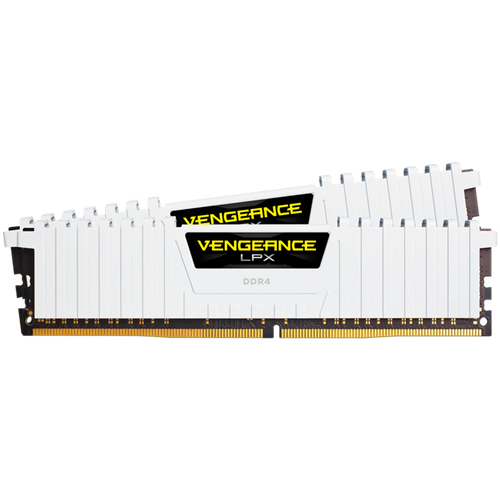 CORSAIR DDR4, 3000MHz 16GB 2x8GB Dimm, 16-20-20-38, XMP 2.0, Vengeance LPX White Heatspreader, Black PCB, 1.35V