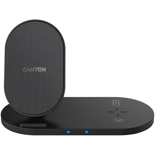 CANYON Ładowarka bezprzewodowa WS-202 10W 2w1 Czarna