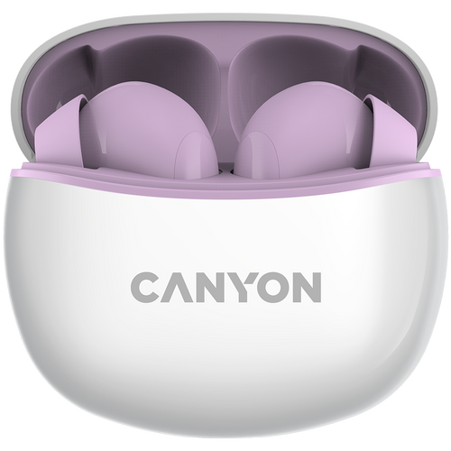 CANYON Słuchawki dokanałowe TWS-5 Etui Fioletowe