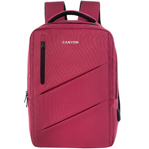 CANYON Plecak na laptopa BPE-5 Miejski USB 15.6'' Różowy