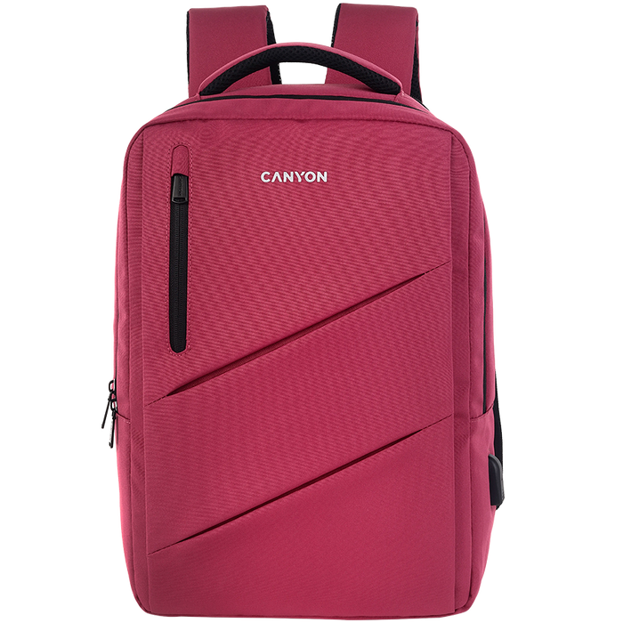 CANYON Plecak na laptopa BPE-5 Miejski USB 15.6'' Różowy