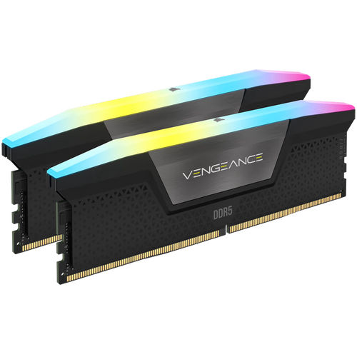CORSAIR VENGEANCE RGB DDR5 32GB (2 x 16GB) DDR5 6400 CL36-48-48-104 1.35V Intel XMP - BLACK