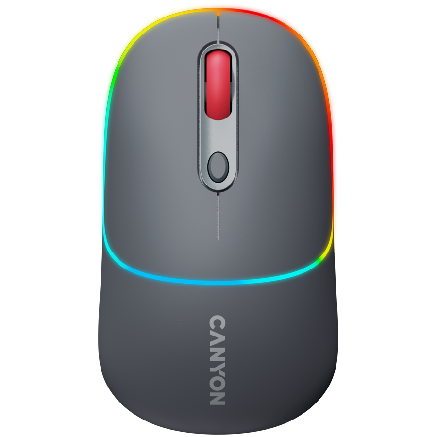 CANYON Mysz bezprzewodowa MW-22 2w1 RGB Szara