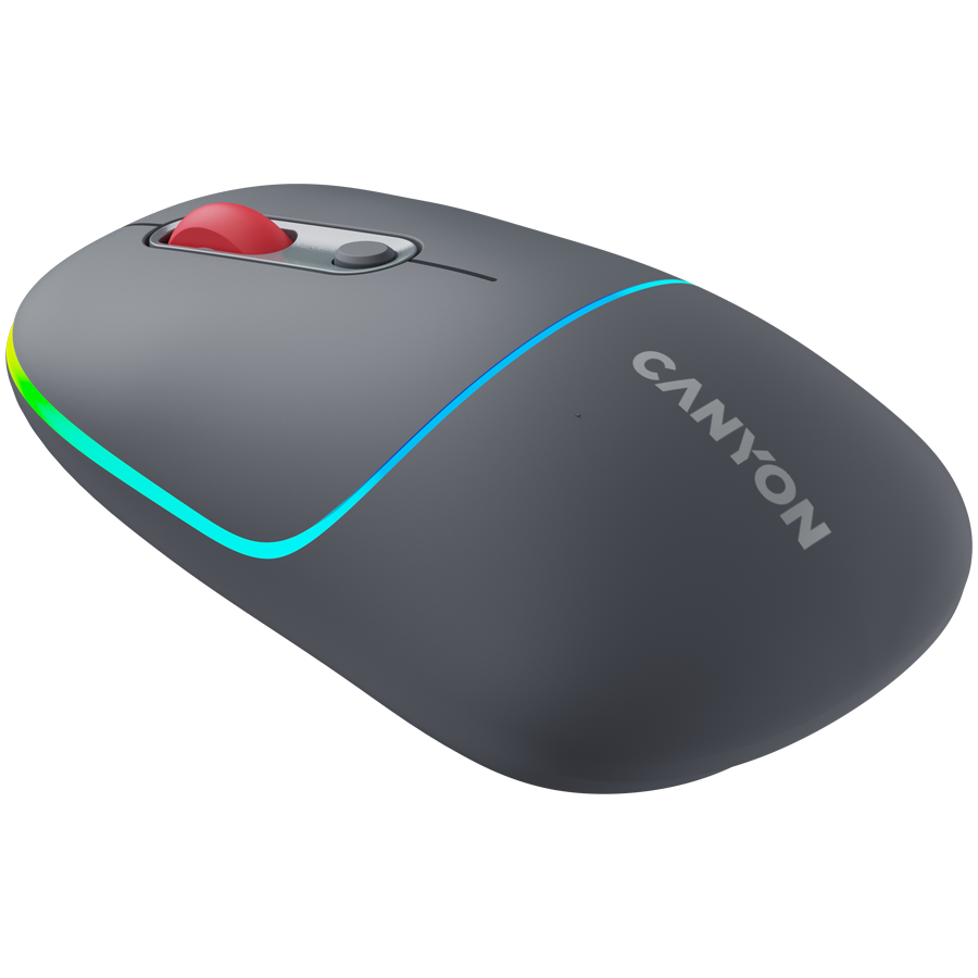CANYON Mysz bezprzewodowa MW-22 2w1 RGB Szara