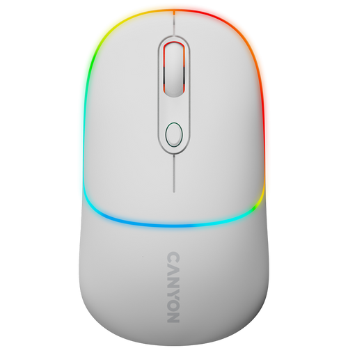 CANYON Mysz bezprzewodowa MW-22 2w1 RGB Biała