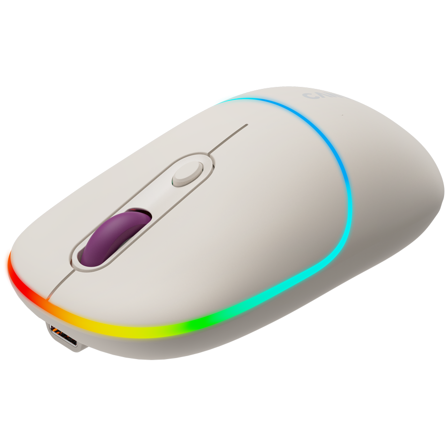 CANYON Mysz bezprzewodowa MW-22 2w1 RGB Beżowa