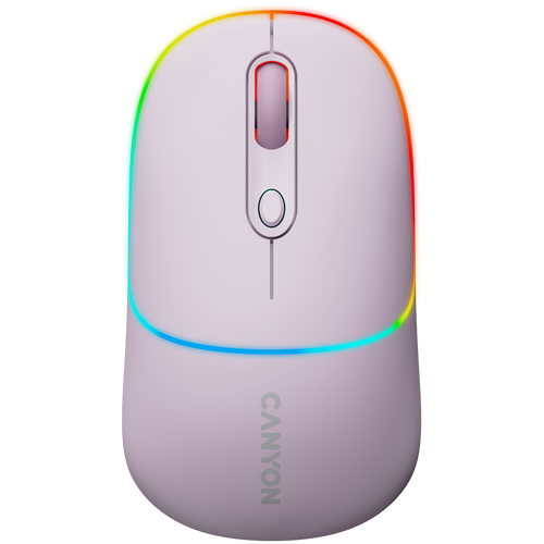 CANYON Mysz bezprzewodowa MW-22 2w1 RGB Różowa
