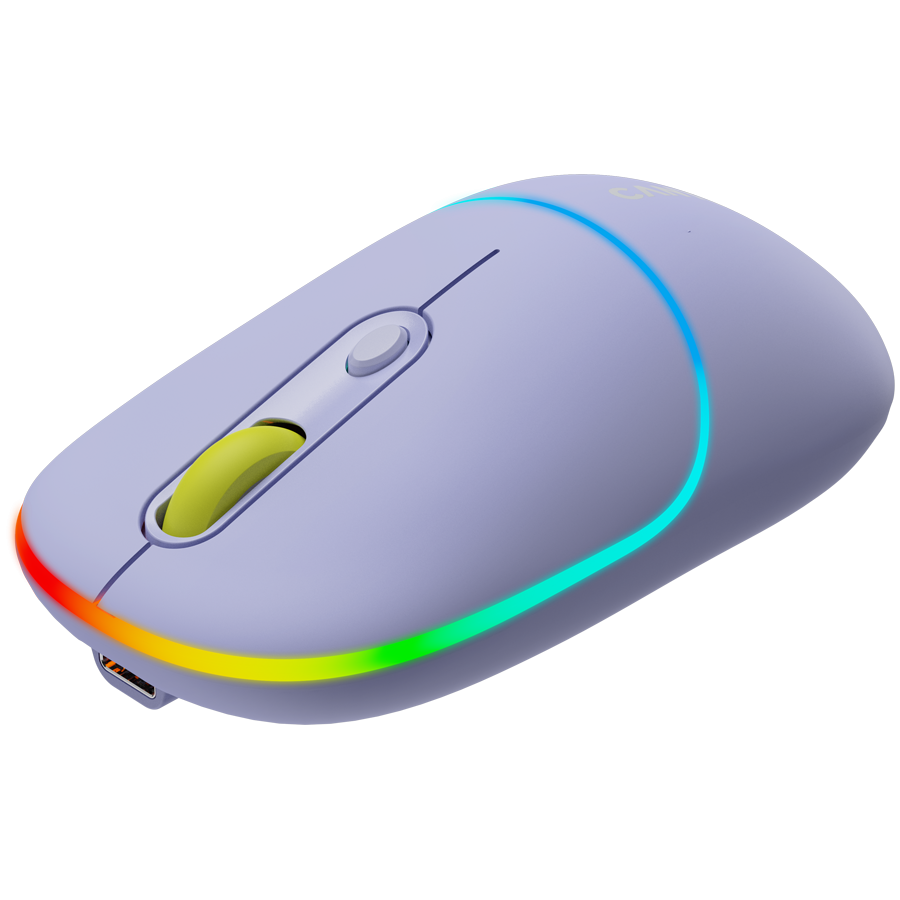 CANYON Mysz bezprzewodowa MW-22 2w1 RGB Fioletowa