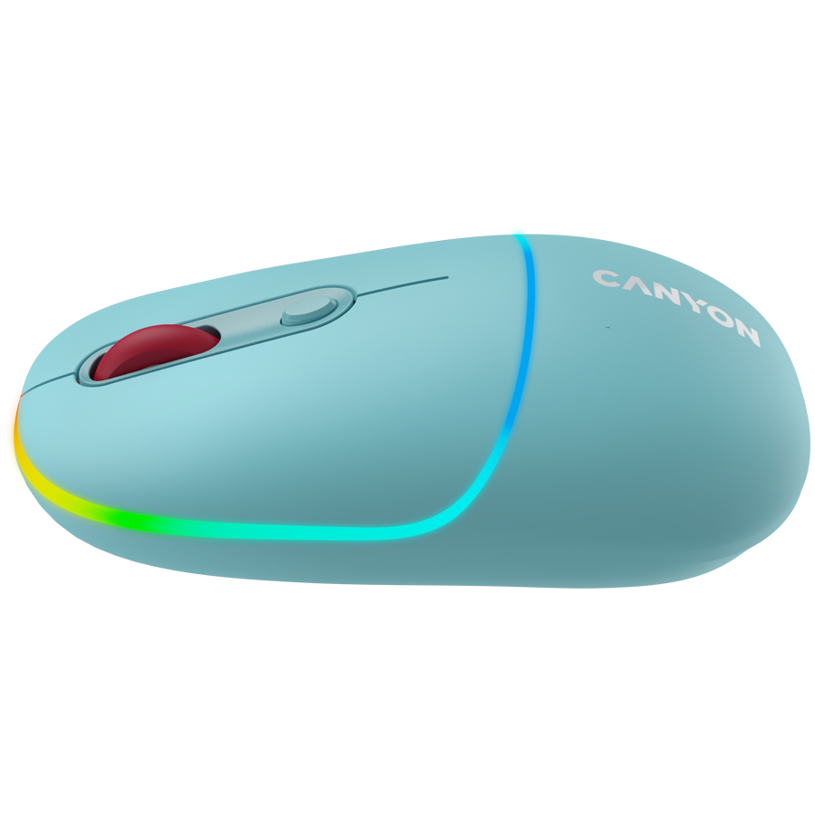 CANYON Mysz bezprzewodowa MW-22 2w1 RGB Niebieska