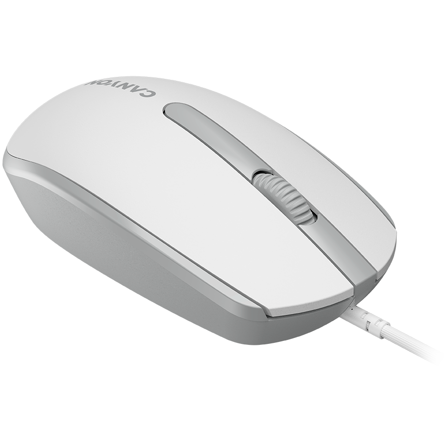 CANYON Mysz przewodowa M-10 Biało - Szara