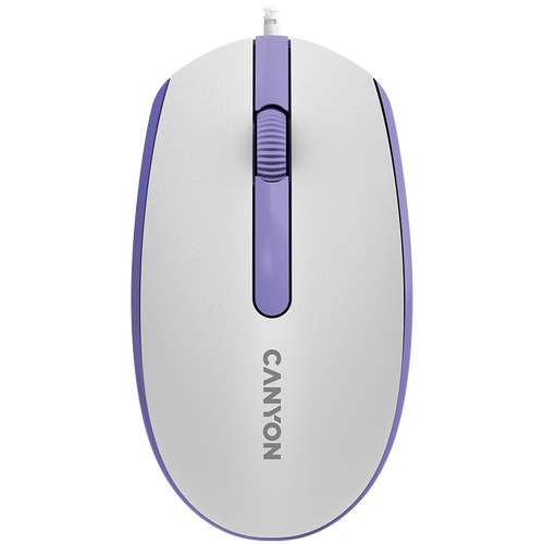 CANYON Mysz przewodowa M-10 Biało - Lawendowa