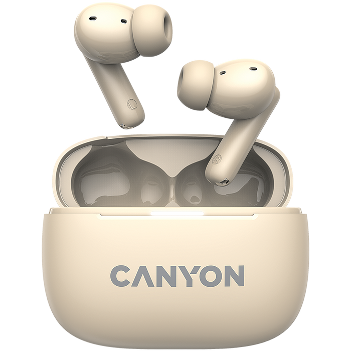 CANYON Słuchawki dokanałowe OnGo 10 ANC i ENC Beżowe