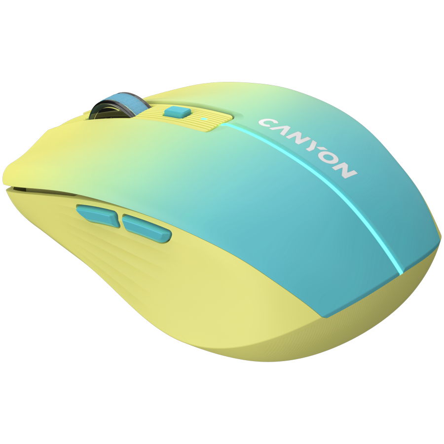 CANYON Mysz bezprzewodowa MW-44 Ładowanie USB-C Żółto - Niebieska