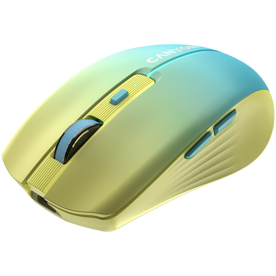 CANYON Mysz bezprzewodowa MW-44 Ładowanie USB-C Żółto - Niebieska