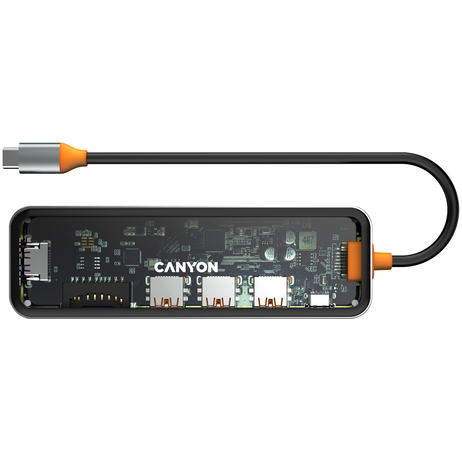CANYON HUB DS-13 7 w 1 4k USB-C Transparentny