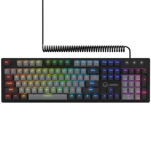 LORGAR Klawiatura Gamingowa Azar 514, przewodowa, RGB, Czarna