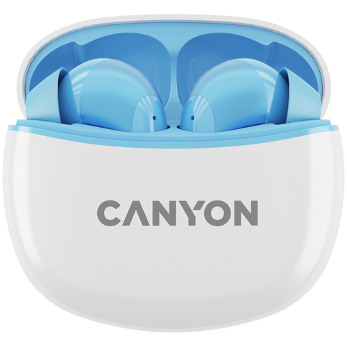 CANYON Słuchawki dokanałowe TWS-5 Etui Niebieskie