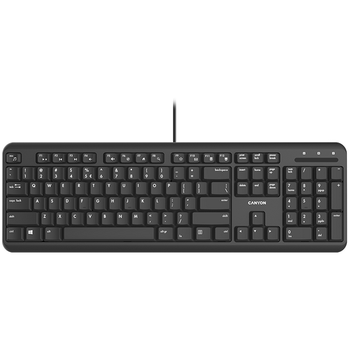 CANYON keyboard HKB-20 EN/ES Velvet Wired Black