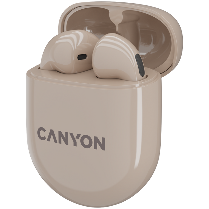 CANYON Słuchawki douszne TWS-6 Etui Beżowe