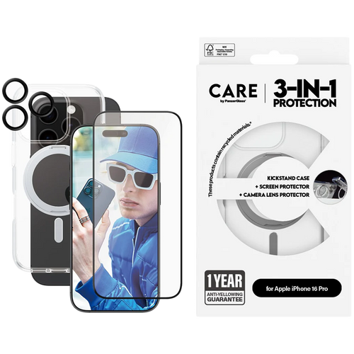 PANZERGLASS Feature 3-in-1 Ceramic Bundle iPhone 16 Pro