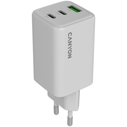 CANYON Ładowarka sieciowa CU65ACC GaN 65W 2xPD 1xQC EU Biała
