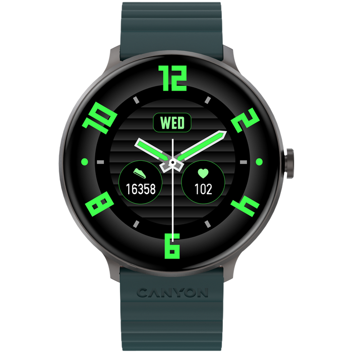 CANYON Smartwatch Jacky SW-69 Zielono - Pomarańczowy