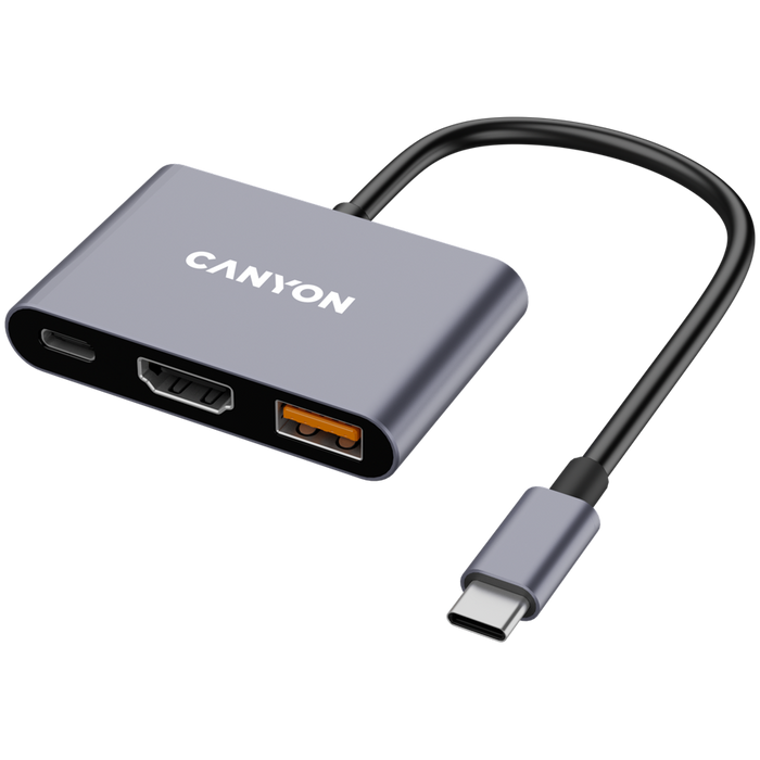 CANYON HUB DS-4 3 w 1 USB-C Szary