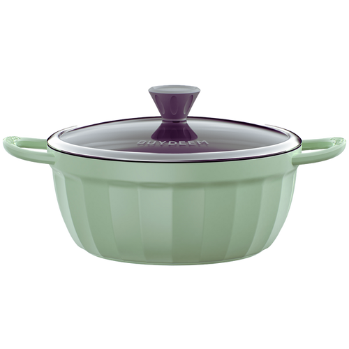 BUYDEEM Garnek emaliowany 4,5L CP152 Cozy Greenish