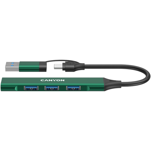 CANYON HUB DS-02 4 w 1 USB-A/C Zielony