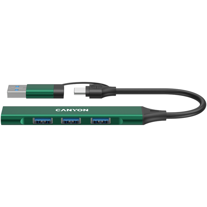 CANYON HUB DS-02 4 w 1 USB-A/C Zielony