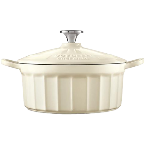 BUYDEEM Emaliowane naczynie żeliwne 2,9L, CP521, Oat White