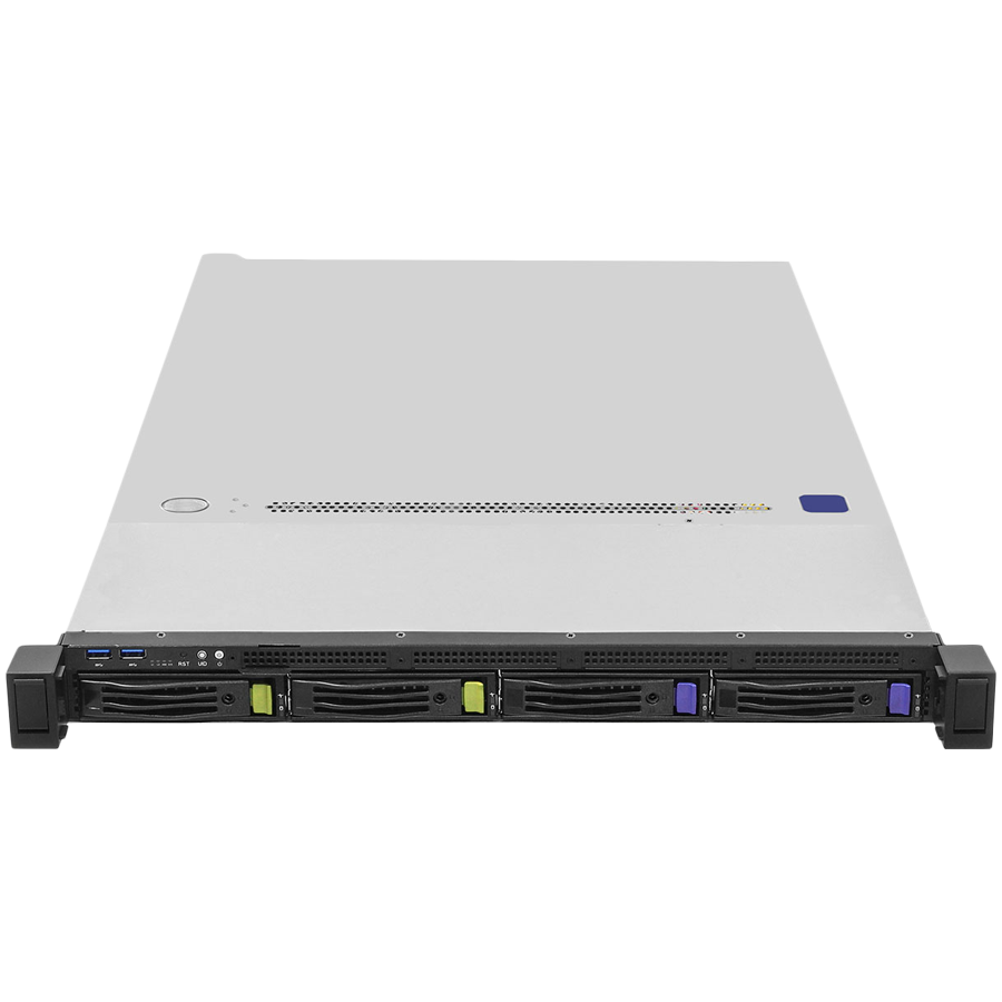 ASROCK Barebone 1U Rackmount (AM5 , 4xDDR5, 2x 3.5'' HDD, 2x 2.5'' NVME or 2x 3.5'' SATA, 1 x M.2 PCIe5.0 x4, 1xPCIe 4.0 x16, 2x RJ45 (10 GbE), 2x RJ45 (1GbE) 1x HDMi, 1x DP, 1x Serial port, 4x USB 3.2 Gen1, 650W 80+ Platinum, 1Y
