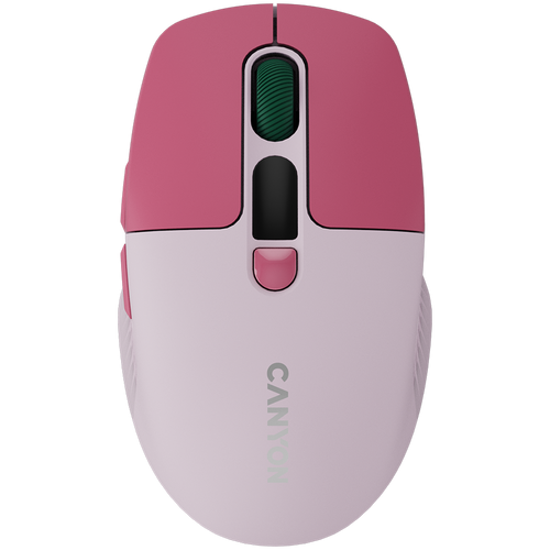 CANYON Mysz bezprzewodowa MW-26 LCD Cicha Dwa Tryby Różowa