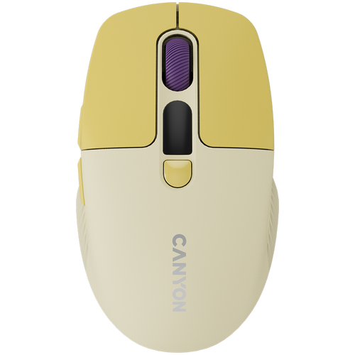 CANYON Mysz bezprzewodowa MW-26 LCD Cicha Dwa Tryby Żóta