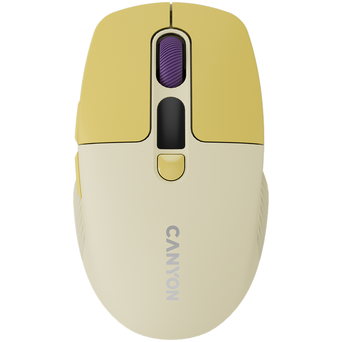 CANYON Mysz bezprzewodowa MW-26 LCD Cicha Dwa Tryby Żóta