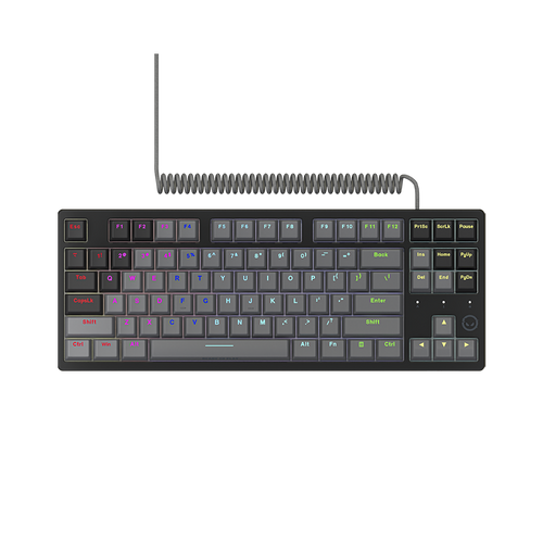 LORGAR Klawiatura Gamingowa Przewodowa Azar 514, mechaniczna, RGB, Czarna
