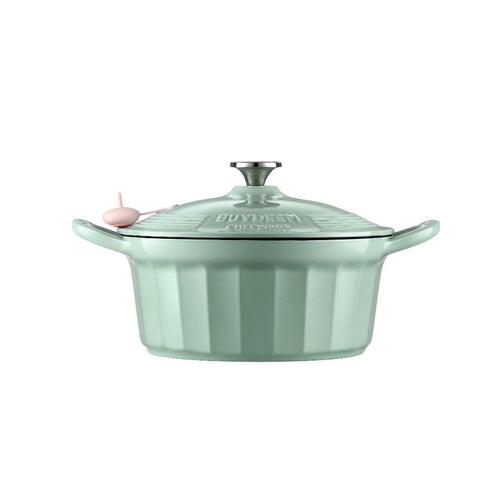 BUYDEEM Emaliowane naczynie żeliwne 3,9L, CP551, Cozy Greenish