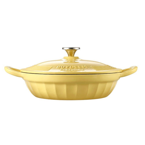 BUYDEEM Emaliowane naczynie żeliwne 3,3L, CP581, Mellow Yellow