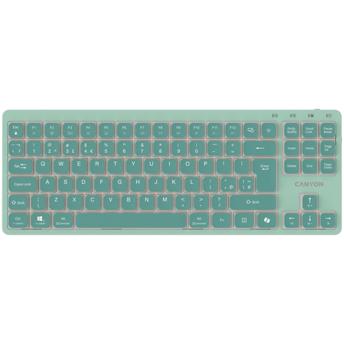 CANYON Keyboard OnType 10 Low Profile EN Wired Green