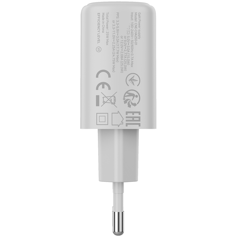 CANYON Ładowarka sieciowa OnCharge 250 25W 1xPD EU Biała