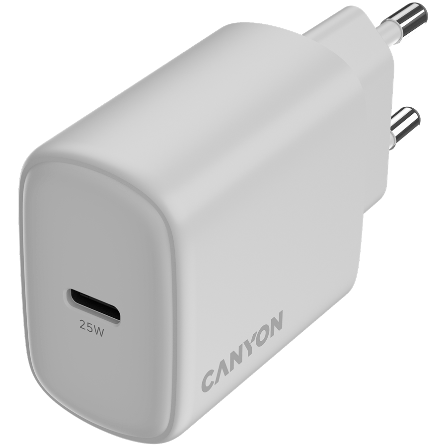 CANYON Ładowarka sieciowa OnCharge 250 25W 1xPD EU Biała