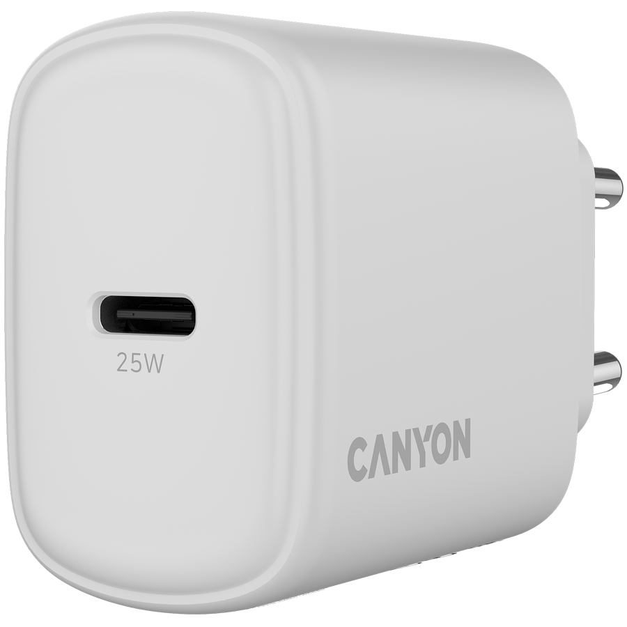CANYON Ładowarka sieciowa OnCharge 250 25W 1xPD EU Biała