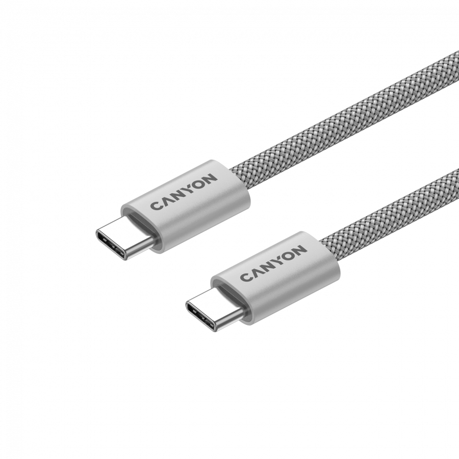 CANYON Kabel OnWire 60MG C-C 60W Magnes w oplocie 1m Szary