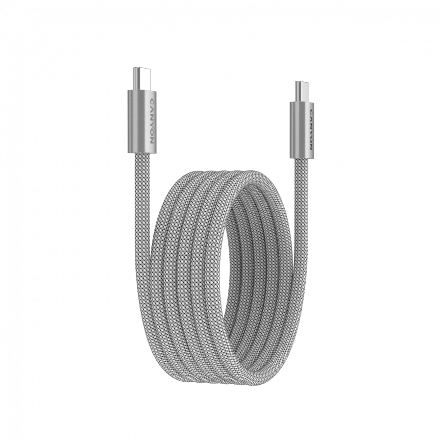 CANYON Kabel OnWire 60MG C-C 60W Magnes w oplocie 1m Szary
